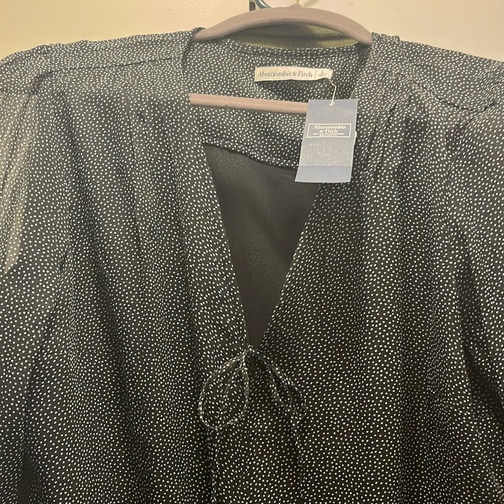 Abercrombie and Fitch blouse bodysuit with front tie size large